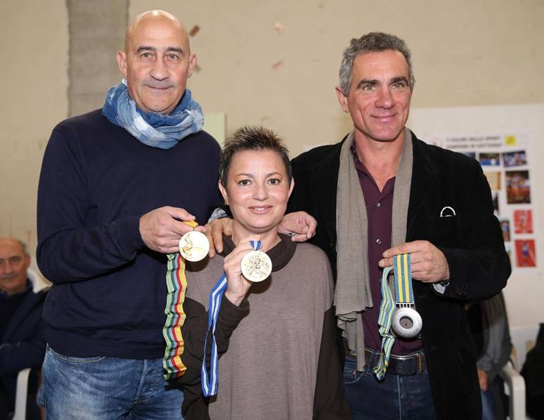 Annarita Sidoti con i colleghi marciatori  Maurizio Damilano, Giovanni Perricelli: 